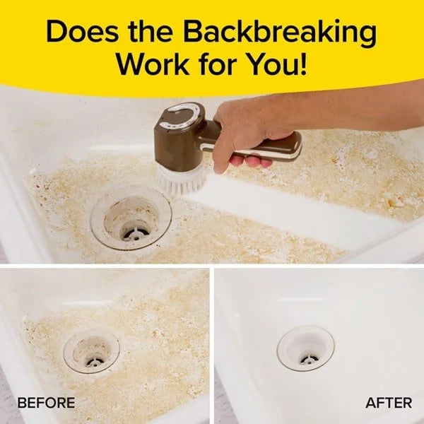 Electric Handheld Spin Scrubber – Kitchen & Bathroom Cleaning Brush