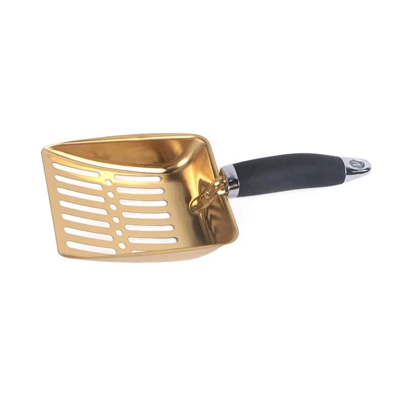 Stainless Steel Cat Litter Scoop – Long Handle Pet Cleaning Tool