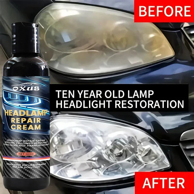 Car Headlight Restoration Kit – Polish & Oxidation Remover