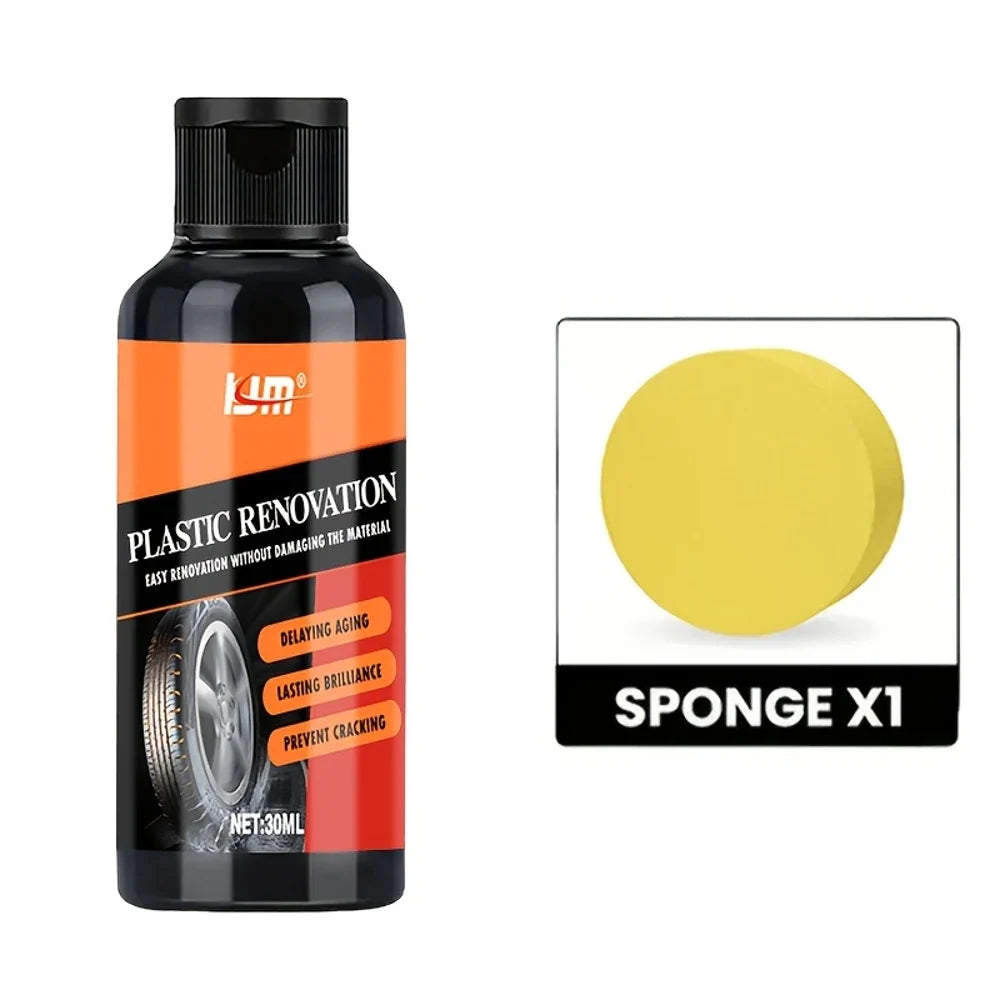 KJM Liquid Tire Shine Kit – Black Enhancer & Anti-Aging Formula