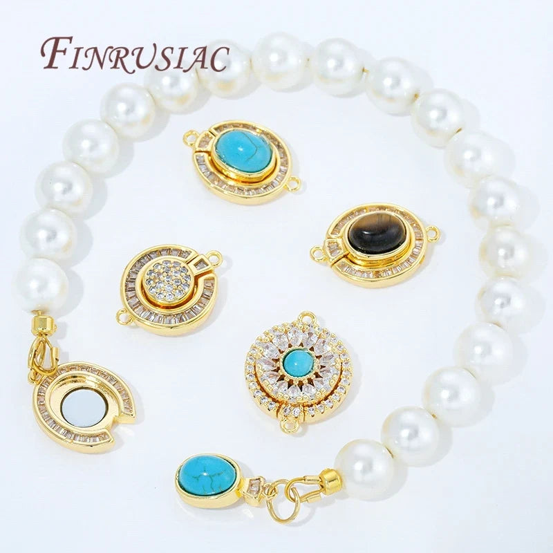 18K Gold Plated Magnetic Clasp | DIY Bracelet Connector