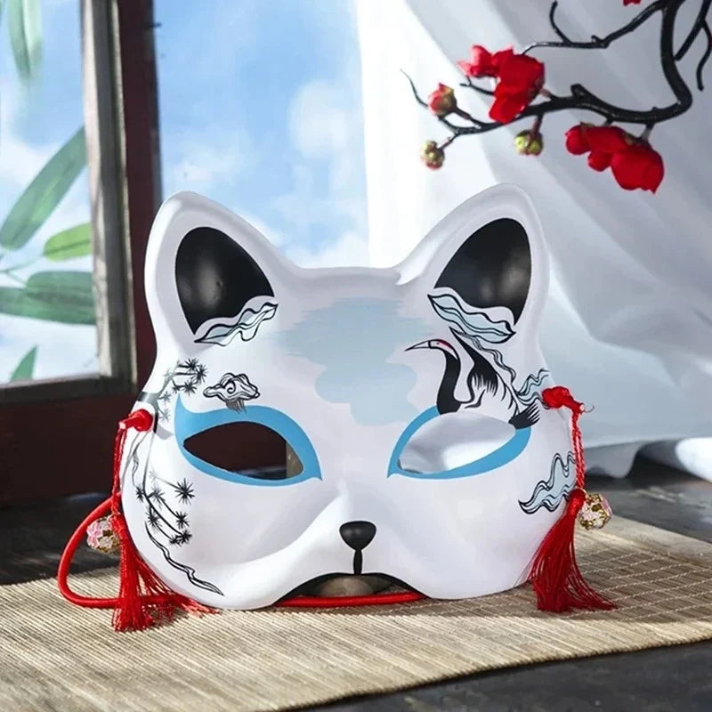 Handmade Japanese Cat Half Face Mask – Anime Cosplay