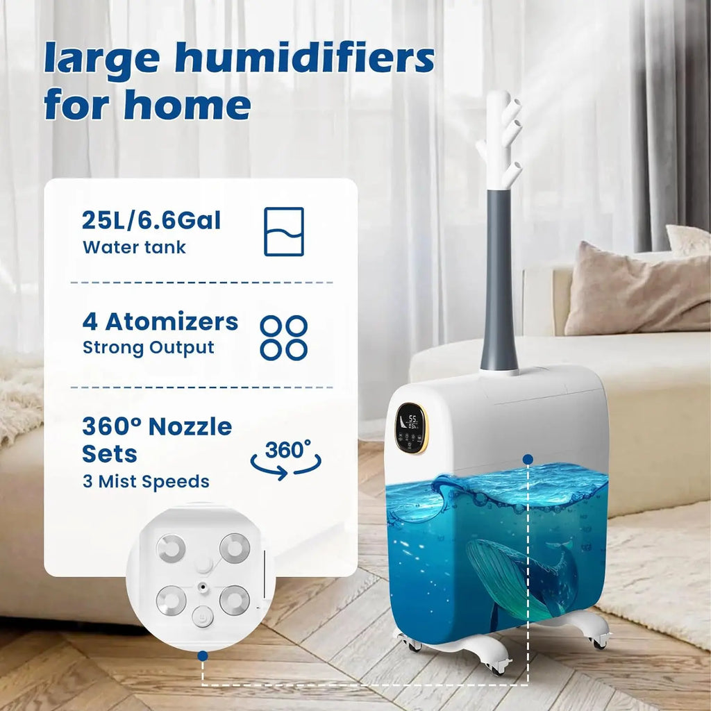 25L Ultrasonic Humidifier & Aroma Diffuser – Large Home & Office