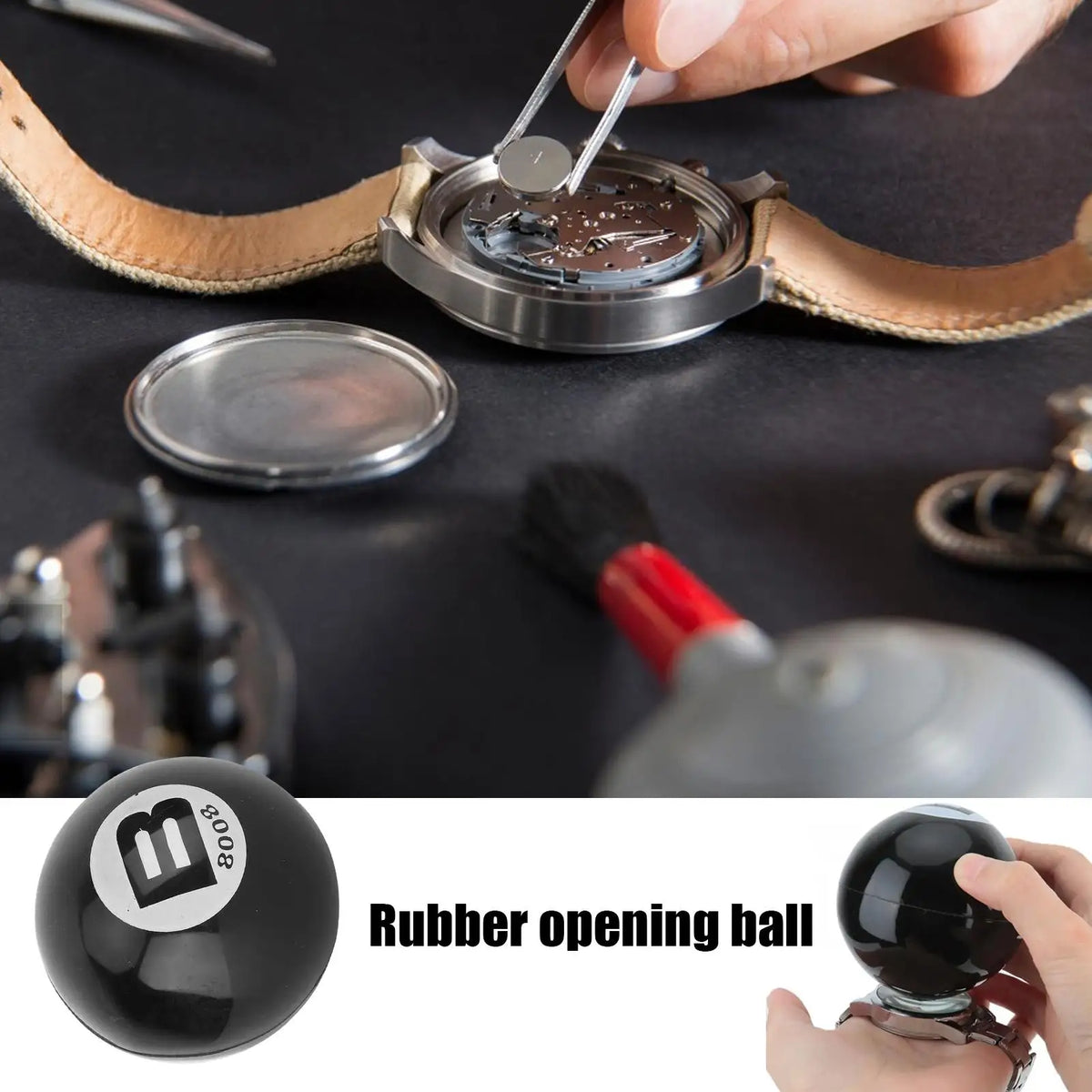 Watch Case Back Opener Friction Ball Tool – 6.5cm Rubber