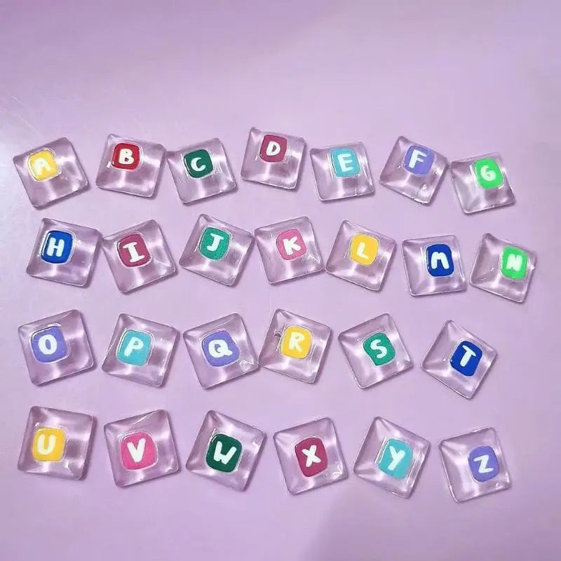 Crystal Glass Keycap Risers – 26 Letters & 10 Numbers