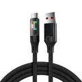 120W USB-A to USB-C Fast Charging Cable 6A LED Display