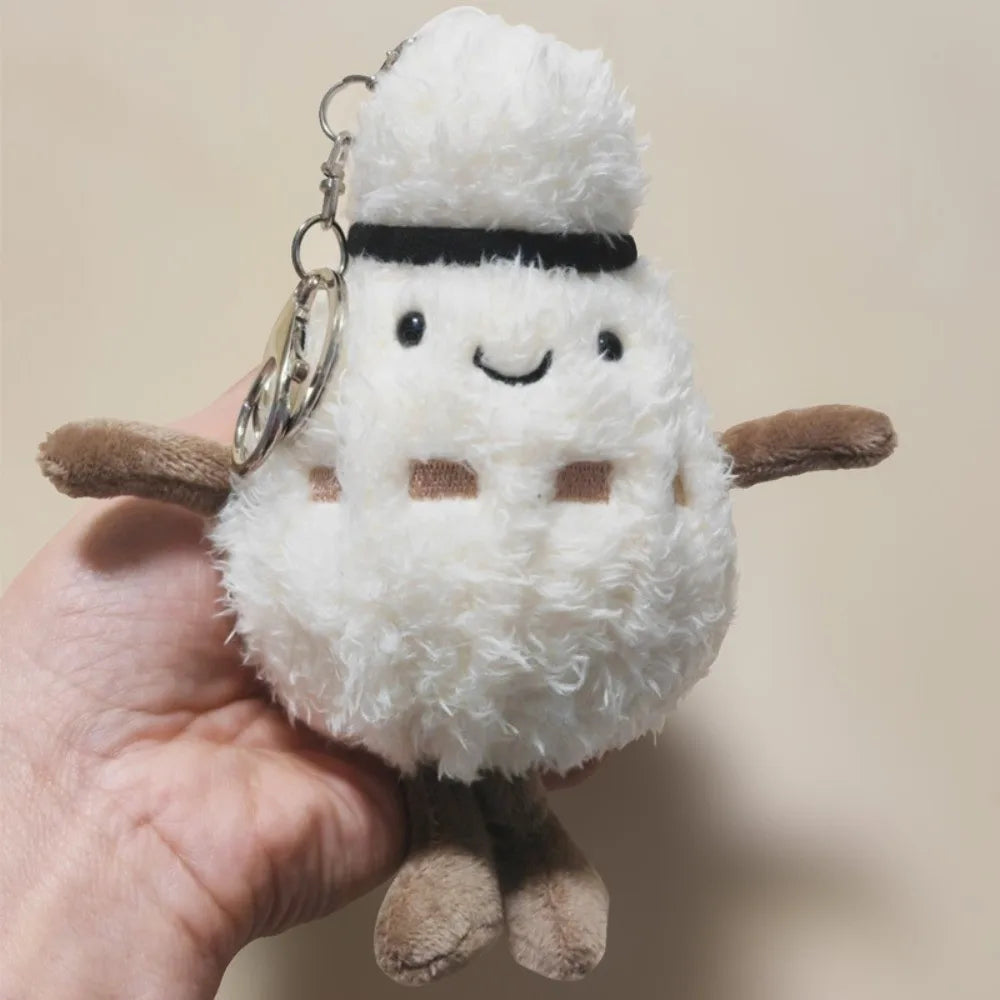Sports Ball Plush Toy Pendant – Smiling Face Keychain Doll Gift