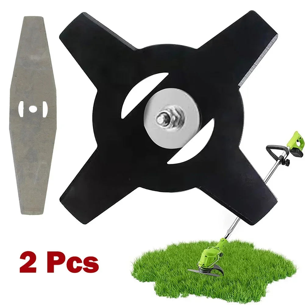 Metal Grass Trimmer Saw Blades 2-Pack | Lawn Mower Replacement