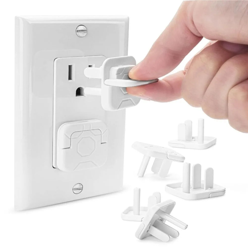 10-Pack 3-Prong Outlet Plug Covers | Child Safety Caps