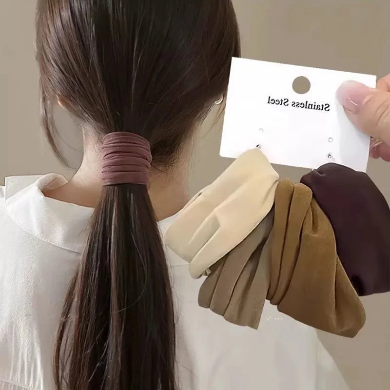 Luxury Soft Fabric Hair Scrunchies – High Elastic Hair Bands