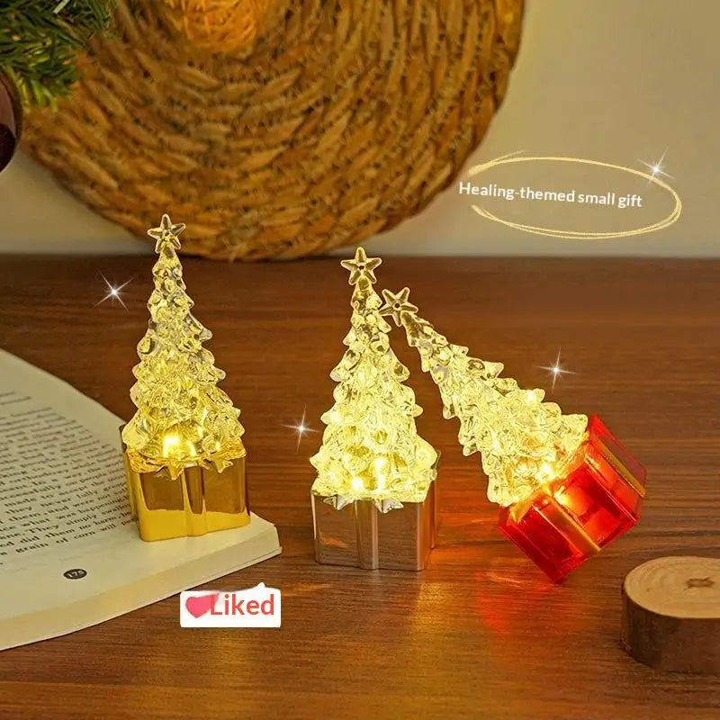 Crystal Christmas Tree LED Night Light | Warm Xmas Glow Decor