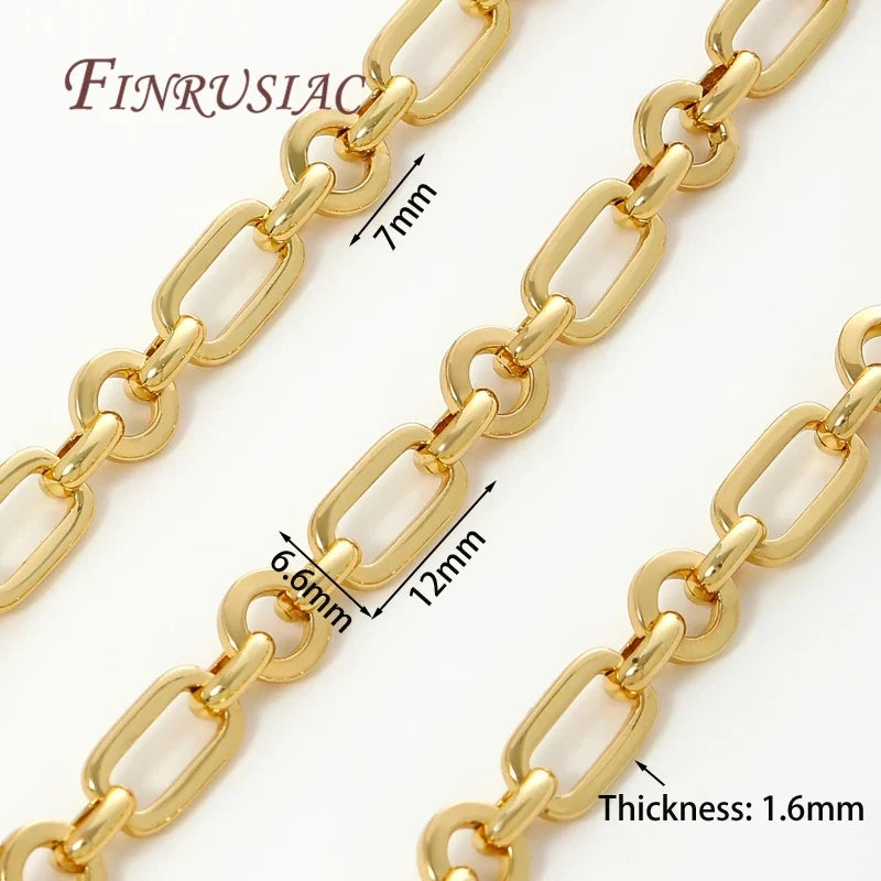 18K Gold Plated Oval Cuban Chain – Bulk DIY Jewelry Supply
