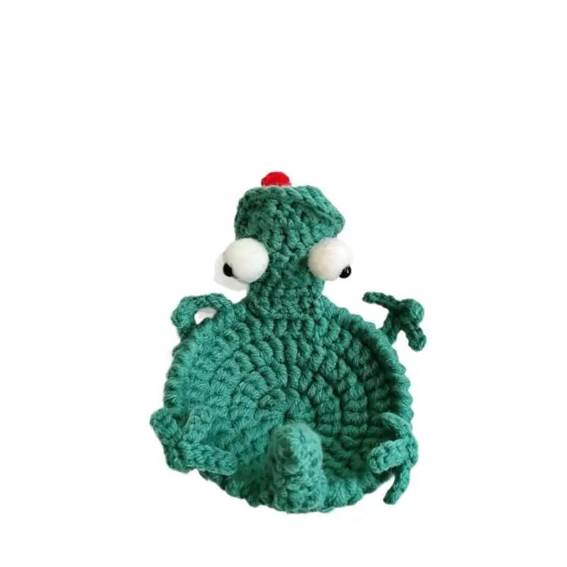 Handmade Animal Crochet Coaster & Desktop Storage Tray