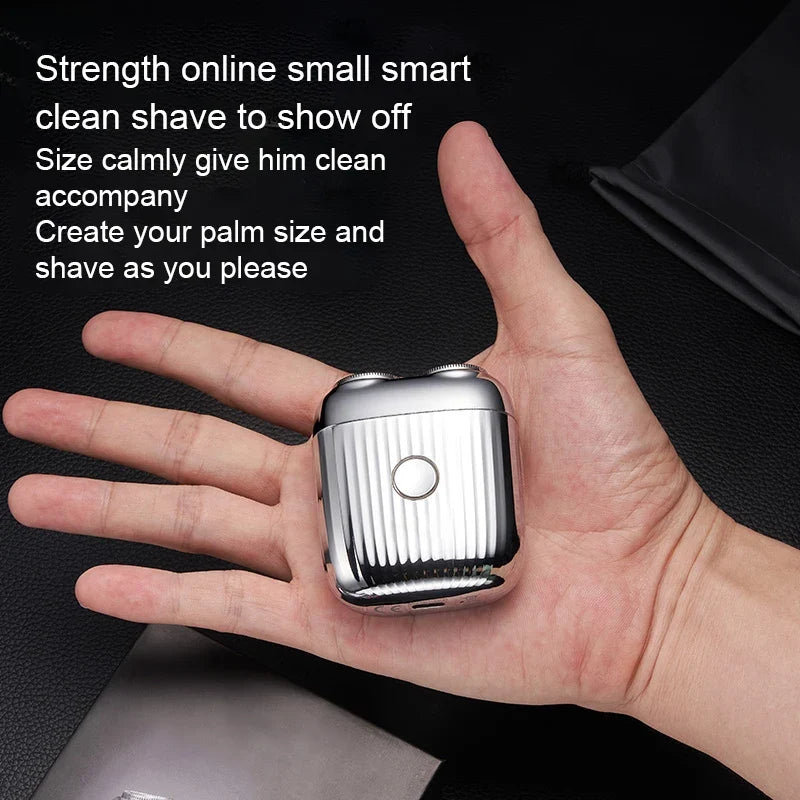 Rechargeable Electric Shaver – Portable Zinc Alloy Beard Razor