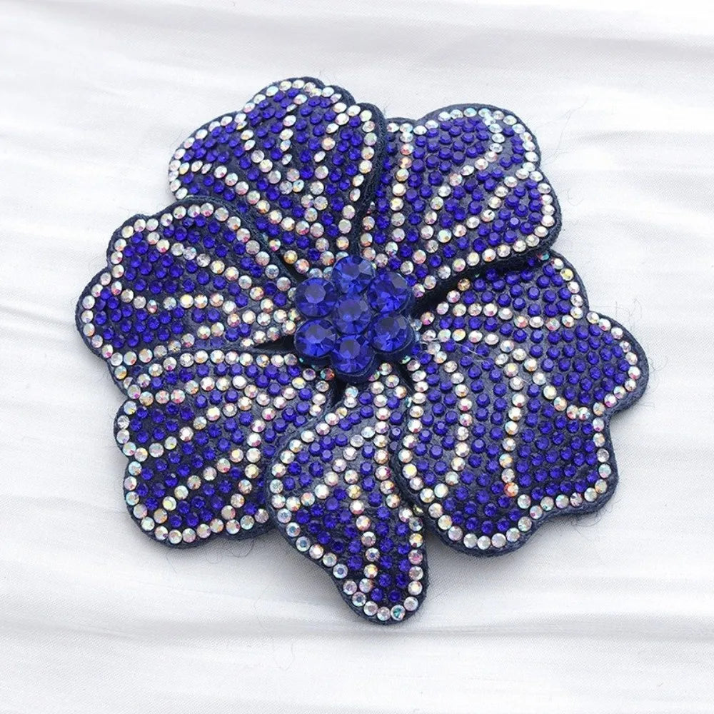 3D Rhinestone Rose Flower Patch – Sew-On DIY Applique Craft