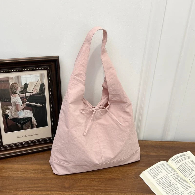 Korean Bowknot Tote Bag – Large Capacity Crossbody Shoulder Bag