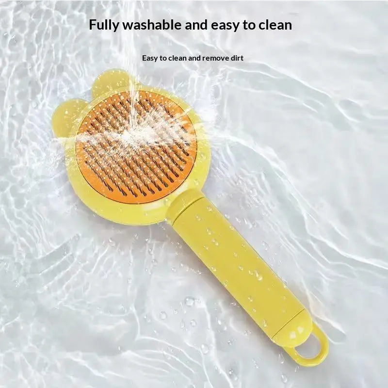 Self-Cleaning Pet Grooming Brush for Dogs & Cats