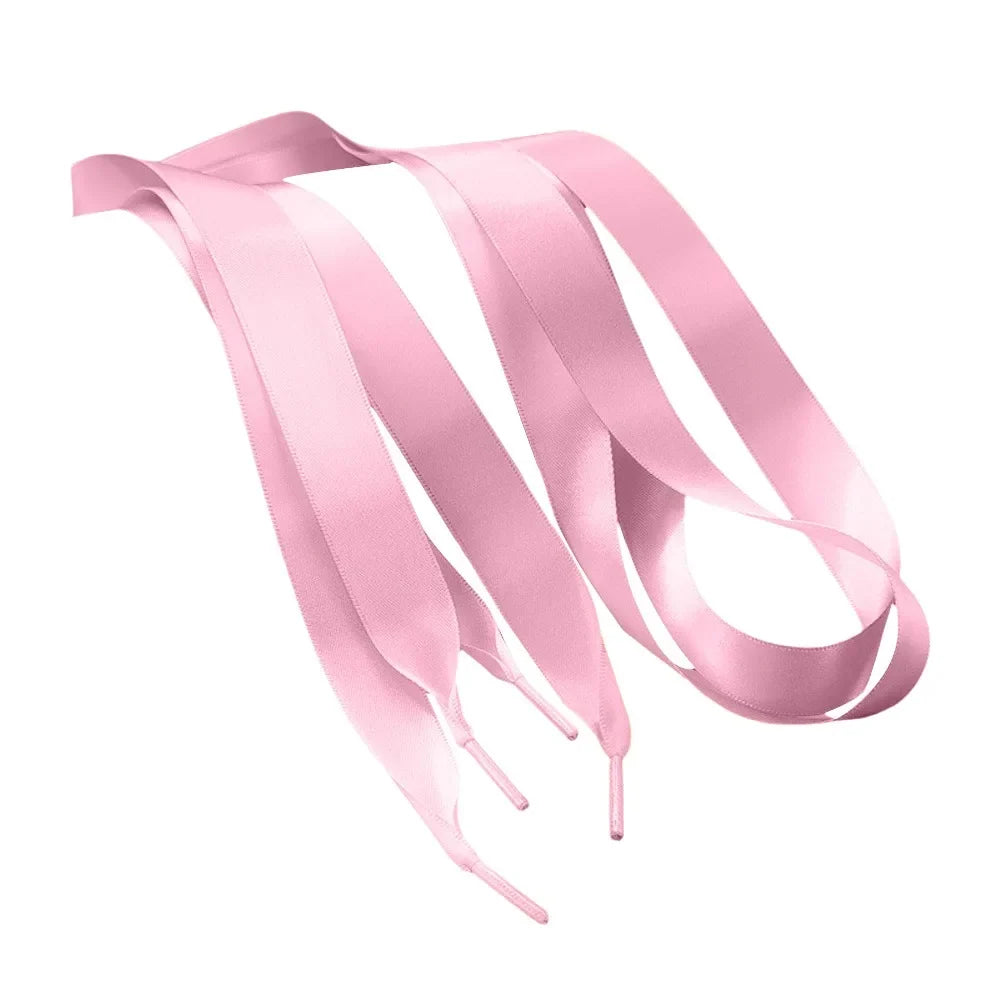 Satin Silk Flat Shoelaces – Smooth Double-Sided DIY Shoe Laces