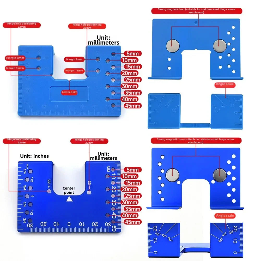 Magnetic Hinge Fixing Plate Tool – Cabinet & Door Install