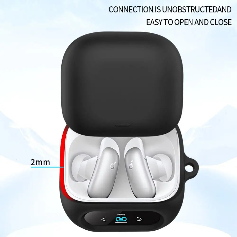 Silicone Case + Carabiner for Anker Soundcore Liberty 5 Pro