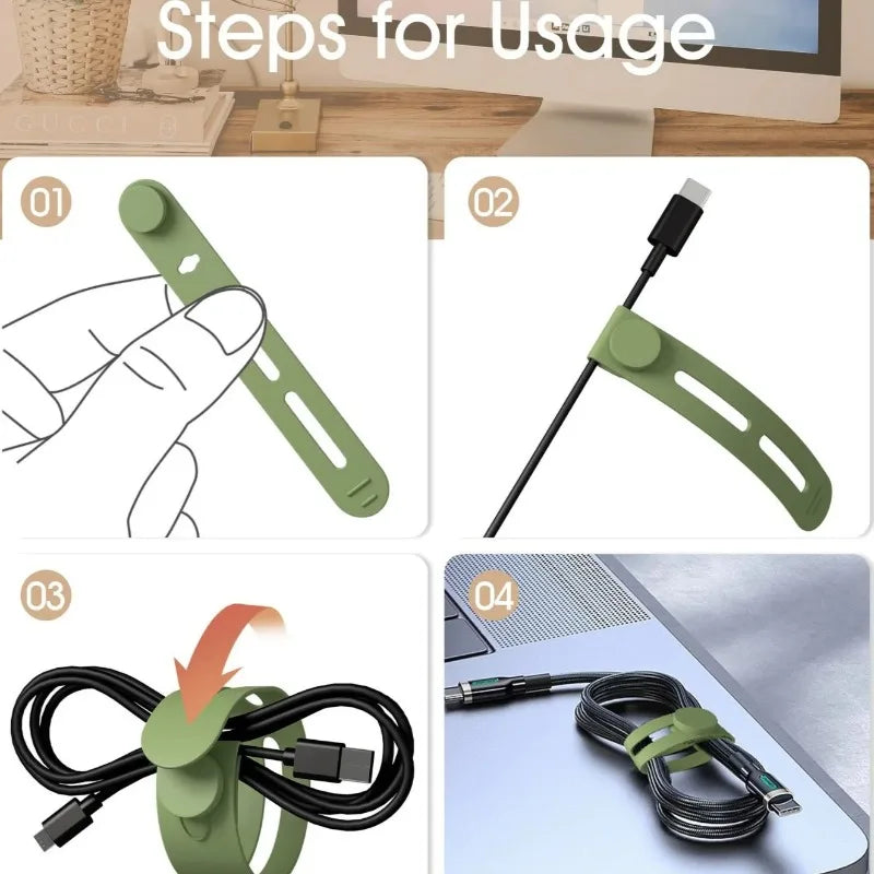 Portable Cable Organizer for Charging & Headphone Cables (5/10pk)