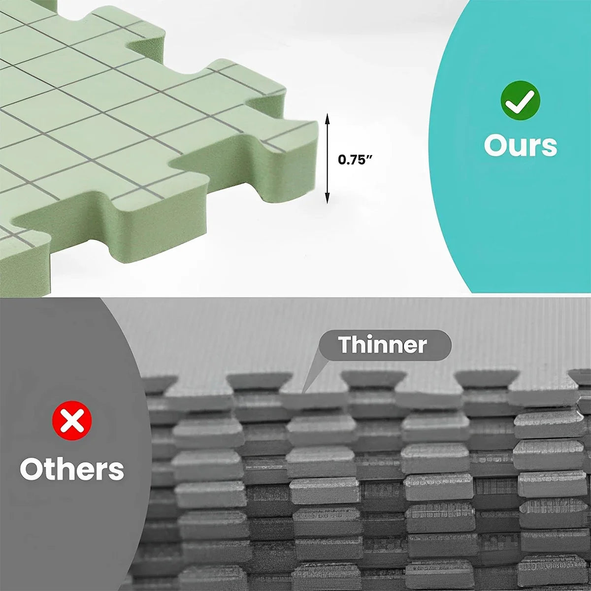 Foam Blocking Board Set – 4 EVA Grid Mats for Knitting & Crochet