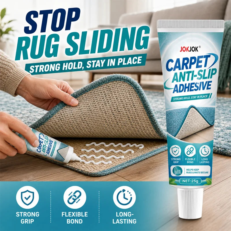 Transparent Anti-Slip Carpet Gel Adhesive – Waterproof Rug Fix
