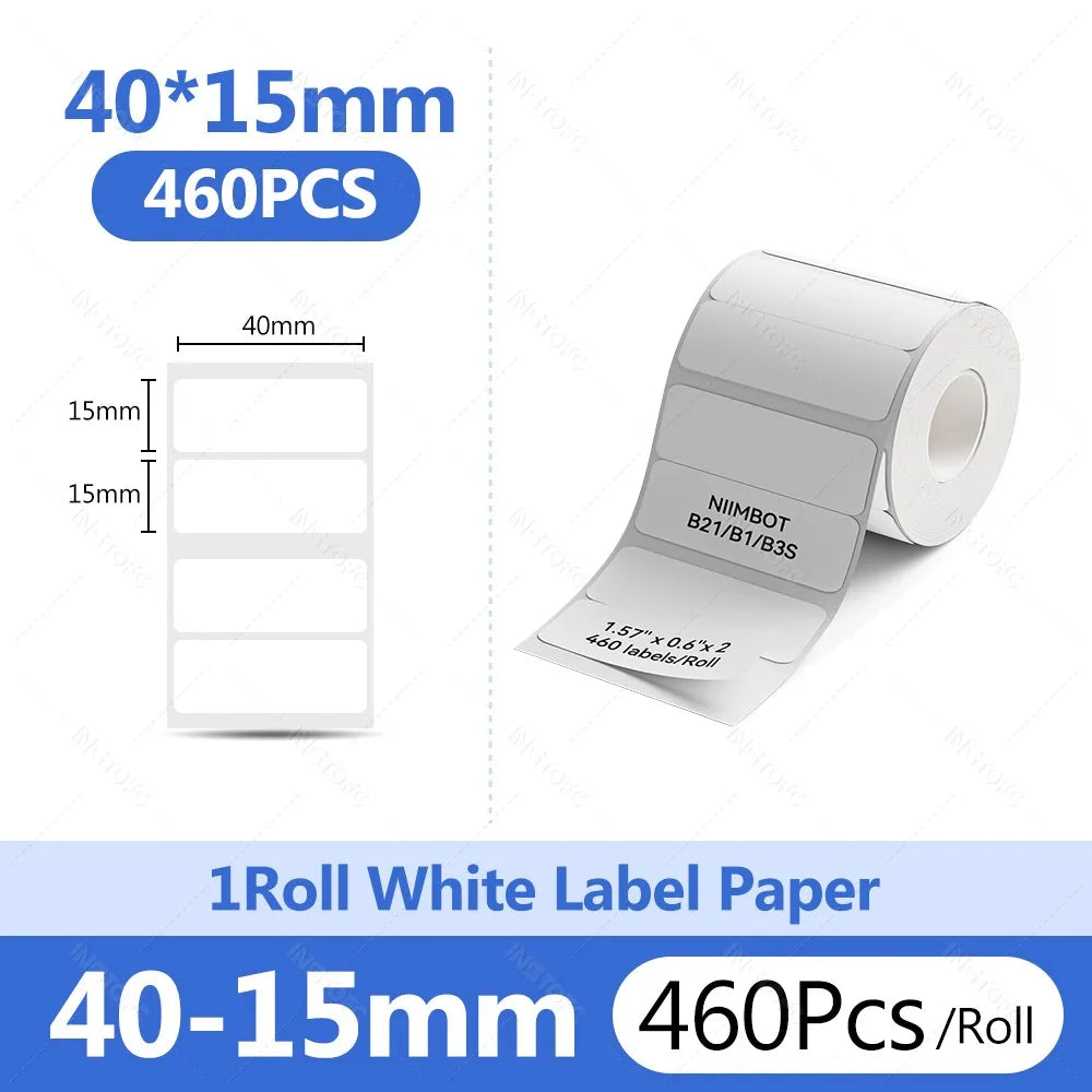 Niimbot Thermal Label Paper Round White 20-50mm | B1 B21 B203
