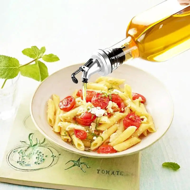 Glass Oil & Vinegar Dispenser 500ml – Leakproof Pour Spout