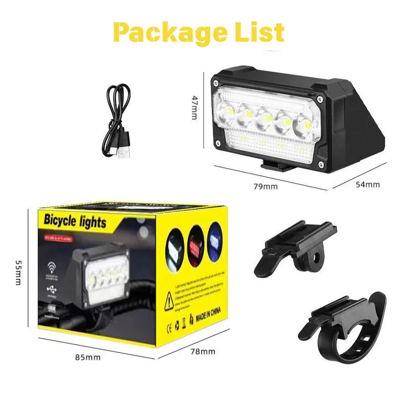 Nixie Bike LED Headlight Light Sensing 5 Modes Type-C Charge