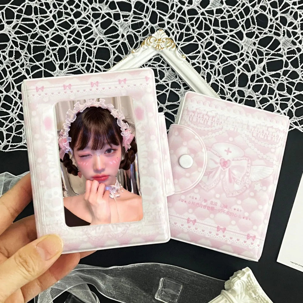 Pink Bow Mini Photocard Binder 3 Inch | 16-Page Card Album