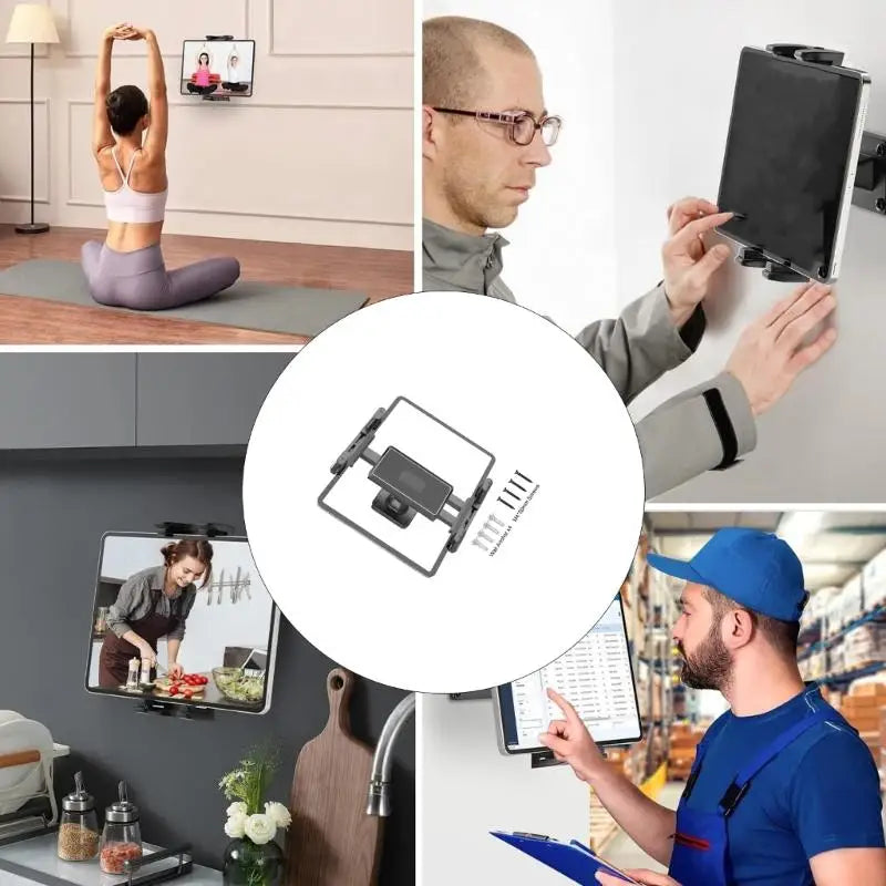 Wall Mounted Phone & Tablet Holder – Universal 4.7–15 Inch Stand