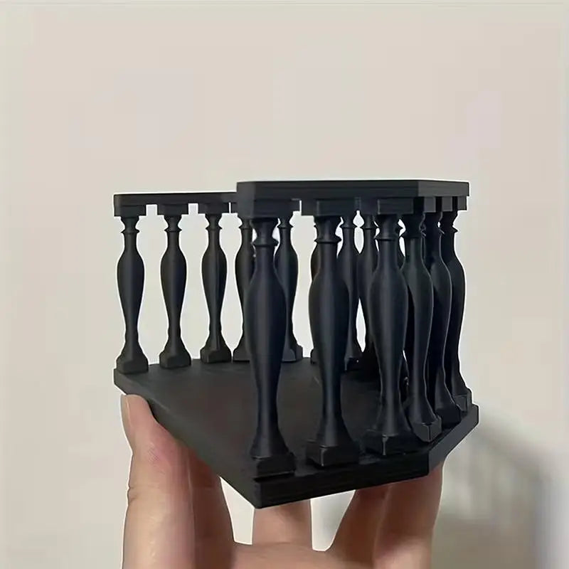 Miniature Dollhouse Balcony with Railing – European DIY Decor