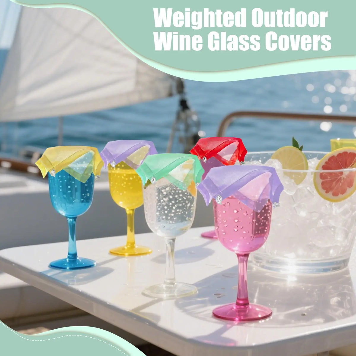 Wine Glass Covers 4-Pack | Breathable Mesh Bug-Proof Cup Lids
