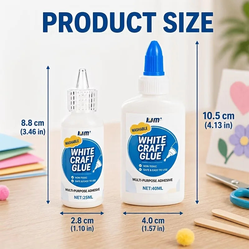 White Craft Glue – Washable Multi-Purpose Adhesive for DIY
