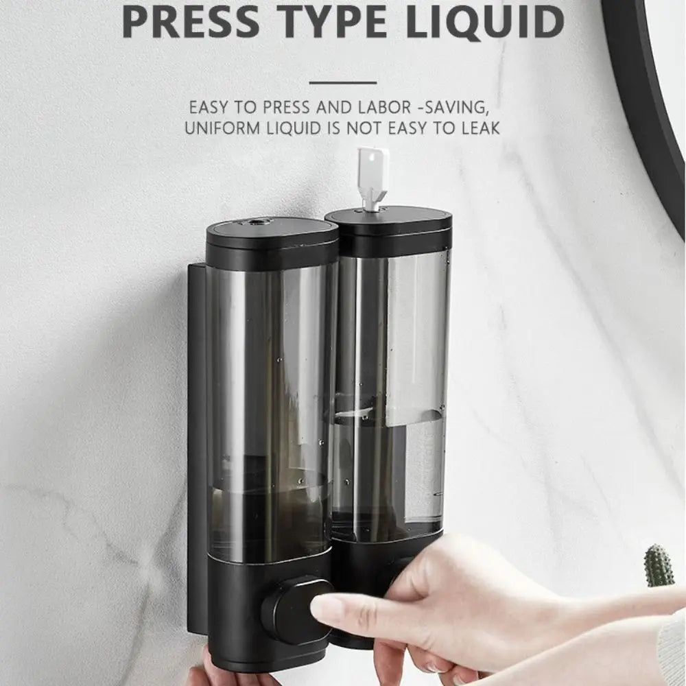 Wall-Mounted Manual Soap Dispenser – ABS Plastic White & Black
