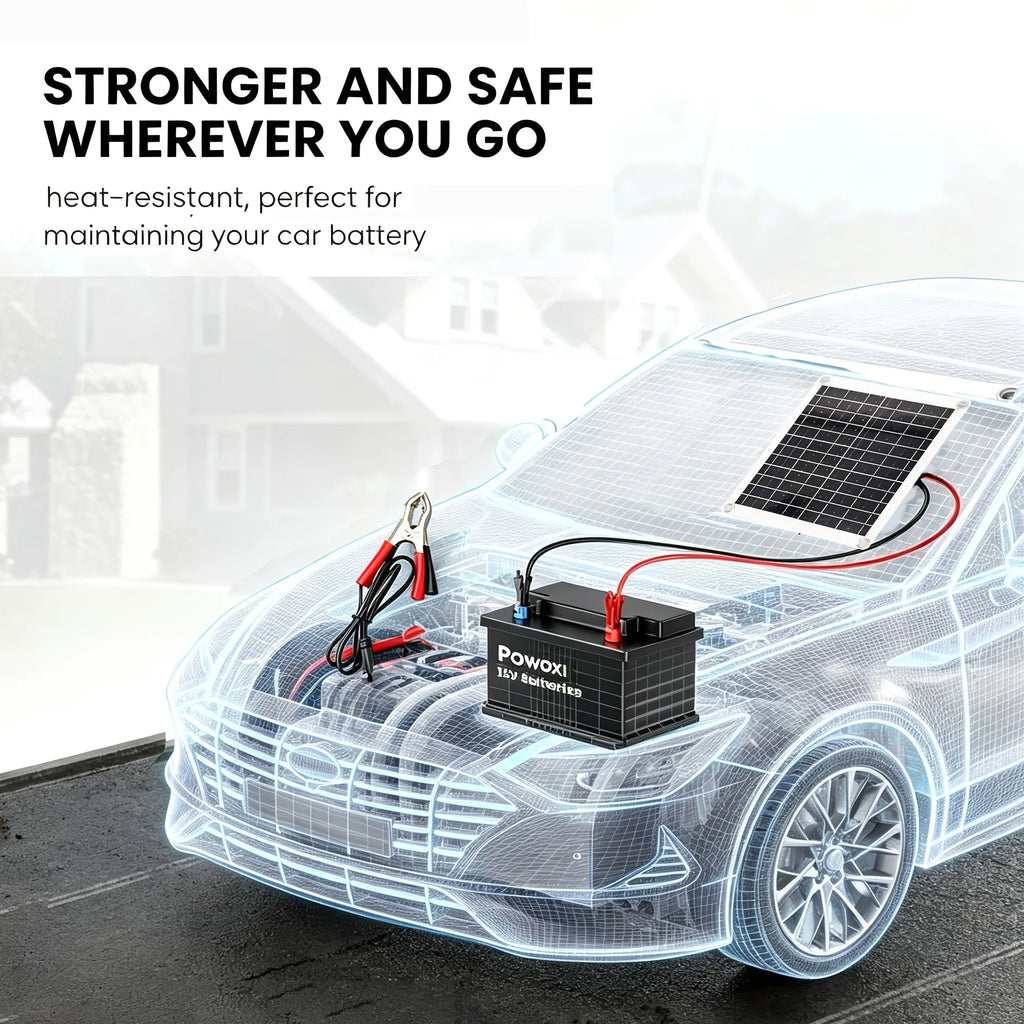 12W Solar Panel Kit with Controller – Portable Camp Charger