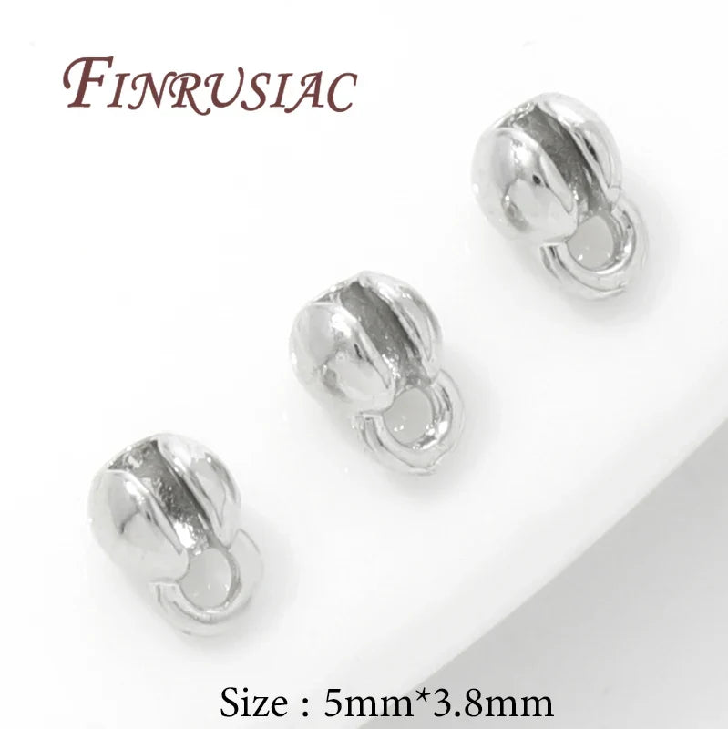 18K Gold Plated Brass Crimp Beads & Ball Chain Connectors