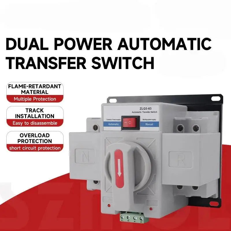 2P 63A 220V Dual Power Automatic Transfer Switch ATS