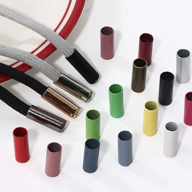 20Pcs Metal Cord End Stoppers for DIY Bags, Shoes & Lanyards