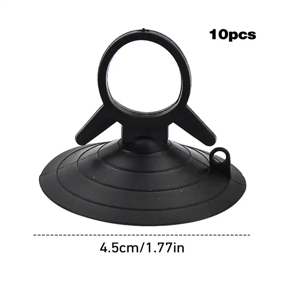 10-Pack Reusable Car Visor Suction Cup Hooks – Swallowtail PVC