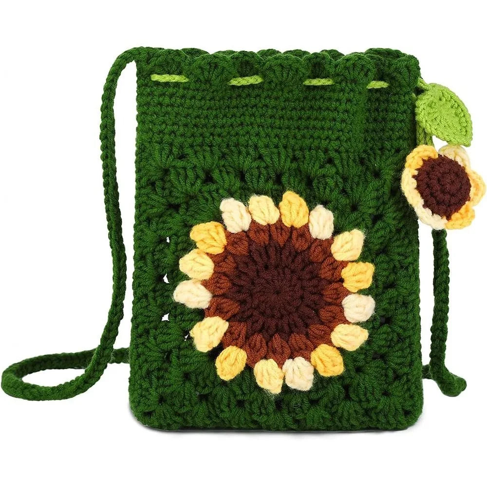 DIY Sunflower Crochet Bag Kit – Beginner Crossbody Starter Set