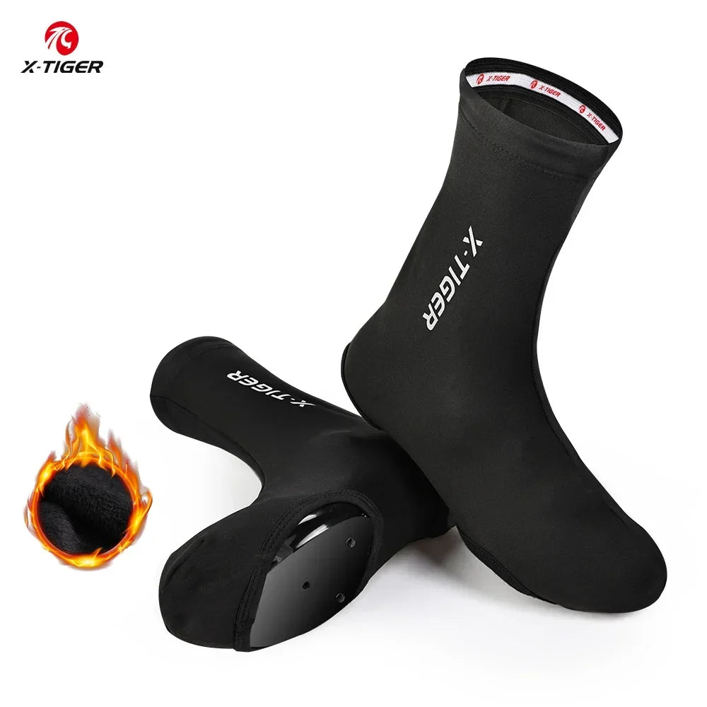 X-TIGER Winter Thermal Fleece Cycling Shoe Covers | Waterproof