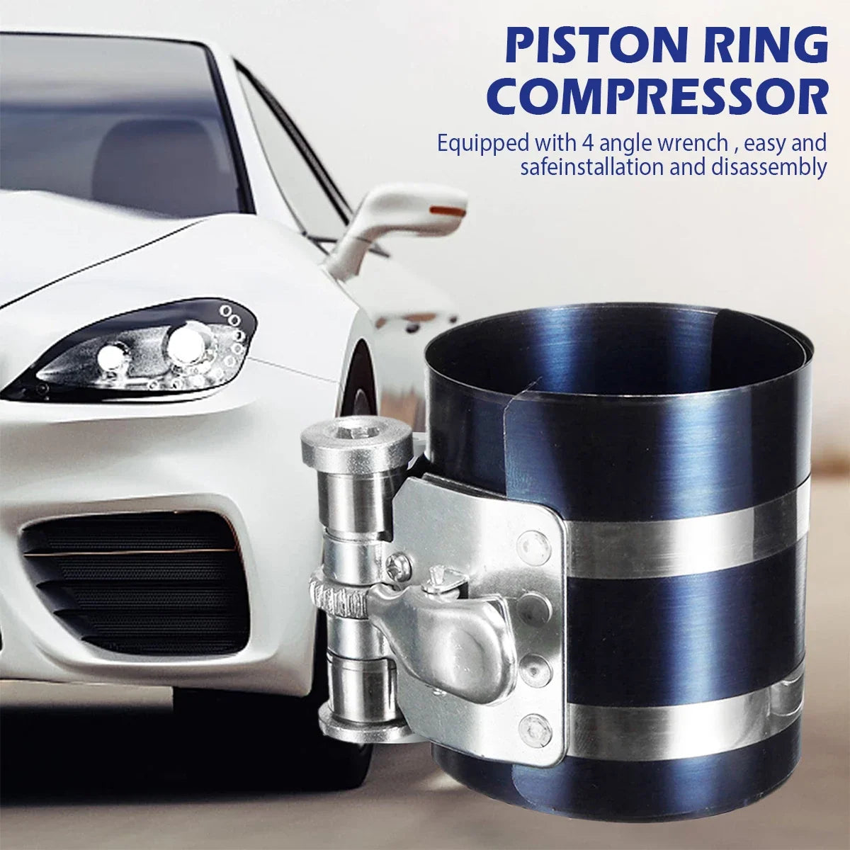 Piston Ring Compressor Ratchet Clamp 53–175mm | Engine Tool