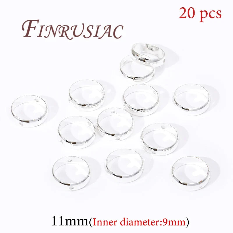 20Pcs 18K Gold Plated Bead Frames & Spacer Connectors DIY