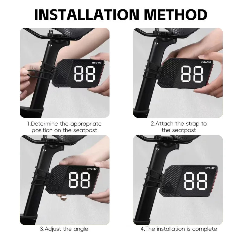 Bike Tail Light Number Plate USB-C Rechargeable Rear Lamp