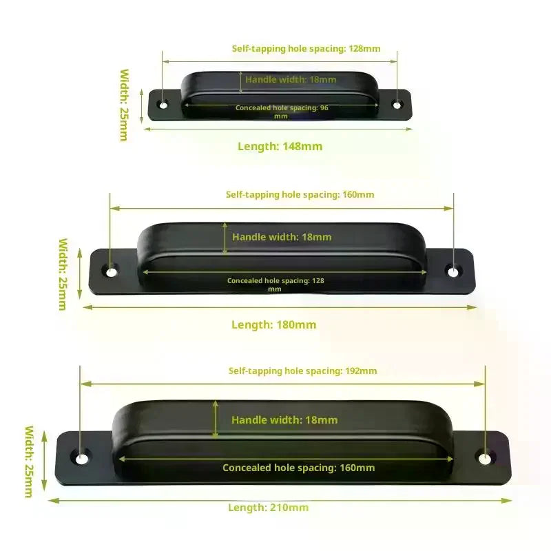 Drill-Free Aluminum Adhesive Door Handle for Sliding Doors & Drawers