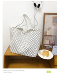 Korean Retro Polka Dot Crossbody Bag – Large Shoulder Bag