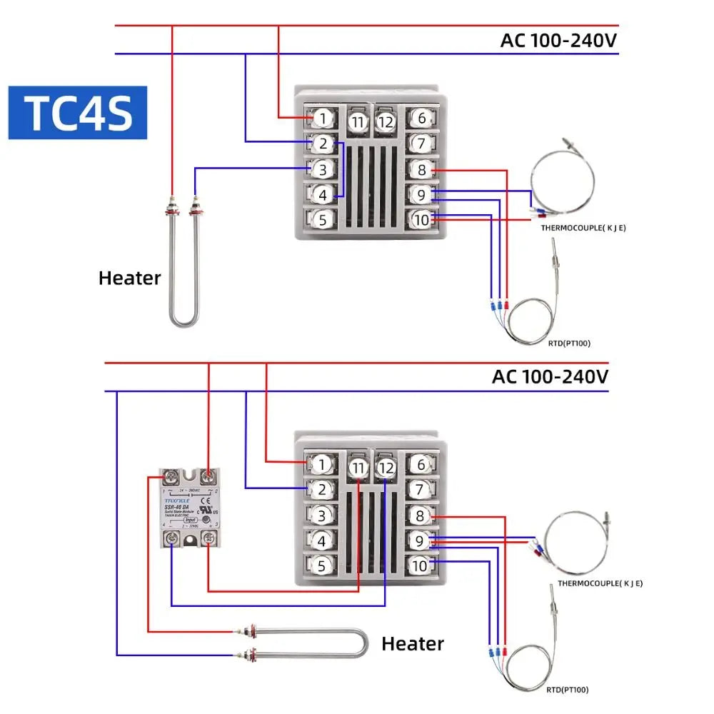 TC Series Digital PID Temperature Controller Dual SSR Relay
