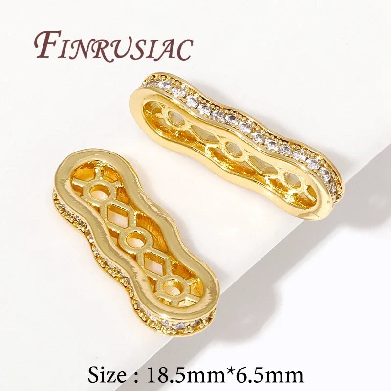 18K Gold Plated Zircon Spacer Beads – DIY Jewelry Findings